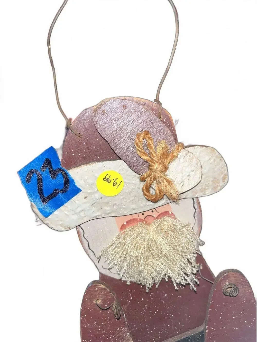 Handmade Rustic Santa Claus Holiday Wall Decor